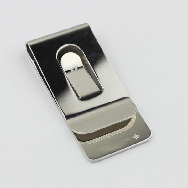 fashion money clip stainless steel black rubber pattern moneyclips for men and women no have box268K