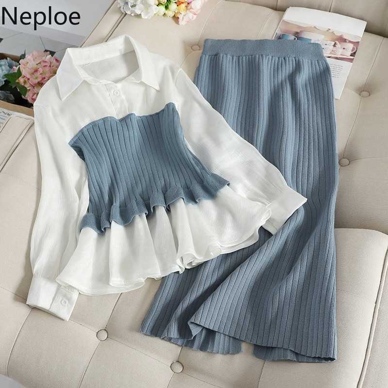Neploe Fashion Sets Knit Sweater Tops Pencil Split Skirt Outfits for Women Elegant Ladies Two Pieces Suits Korean Women Clothes 210708, Black
Neploe Fashion Sets Knit Sweater Tops Pencil Split Skirt Outfits for Women Elegant Ladies Two Pieces Suits Korean Women Clothes 210708, Black
