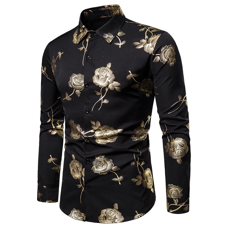 Men' Casual Shirts Men Hipster Luxury Black Gold Rose Bronzing Printed Long Sleeve Dress Shirt Wedding Night Club Hip Hop Party Slim, A66 white
Men' Casual Shirts Men Hipster Luxury Black Gold Rose Bronzing Printed Long Sleeve Dress Shirt Wedding Night Club Hip Hop Party Slim, A66 white