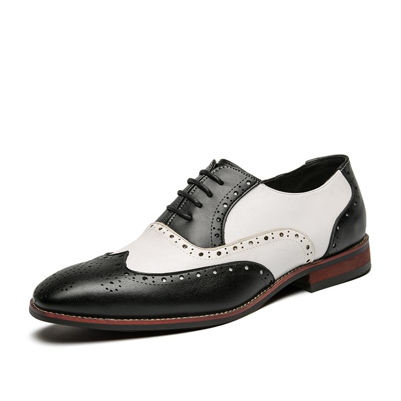 New Dress Shoes Shoe Colorful Lace Up Fashion Man Casual Leather Oxfords Flat Leisure Wedding Party Men Big Size