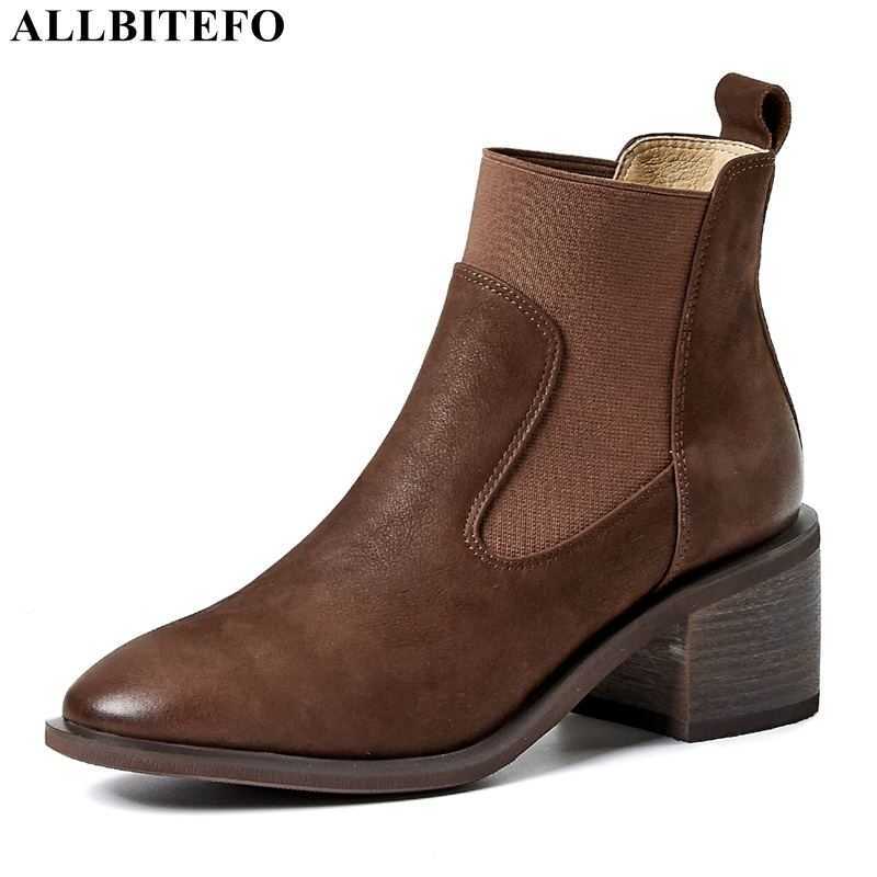 ALLBITEFO size 34-42 suede real genuine leather women boots round toe autumn fashion high heel shoes boots women's ankle boots 210611, As picture
ALLBITEFO size 34-42 suede real genuine leather women boots round toe autumn fashion high heel shoes boots women's ankle boots 210611, As picture