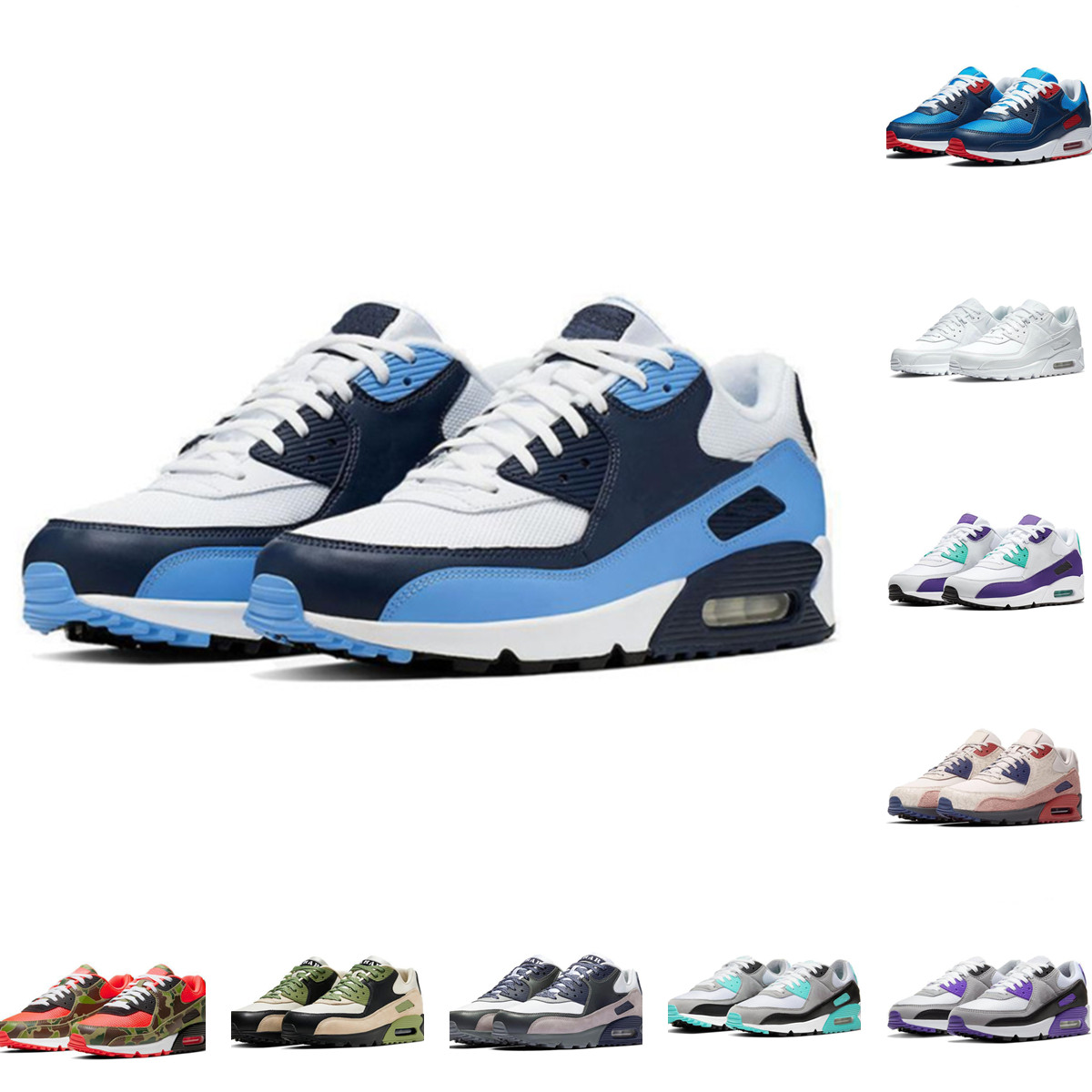 High quality fashion 90 90s mens women running shoes Reverse Duck Camo Volt Triple White sneakers Royal Hyper Grape UNC trainer sports shoe
High quality fashion 90 90s mens women running shoes Reverse Duck Camo Volt Triple White sneakers Royal Hyper Grape UNC trainer sports shoe