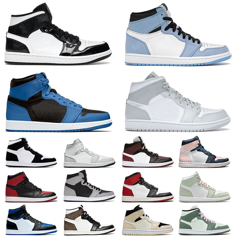 2021 Jumpman 1 Basketball Shoes For Mens High OG Dark Marina Blue University Mid Carbon Fiber Seafoam Dutch Green Pink Grey Men Women Trainers Designer Sneakers, A26 36-46 bred toe
2021 Jumpman 1 Basketball Shoes For Mens High OG Dark Marina Blue University Mid Carbon Fiber Seafoam Dutch Green Pink Grey Men Women Trainers Designer Sneakers, A26 36-46 bred toe