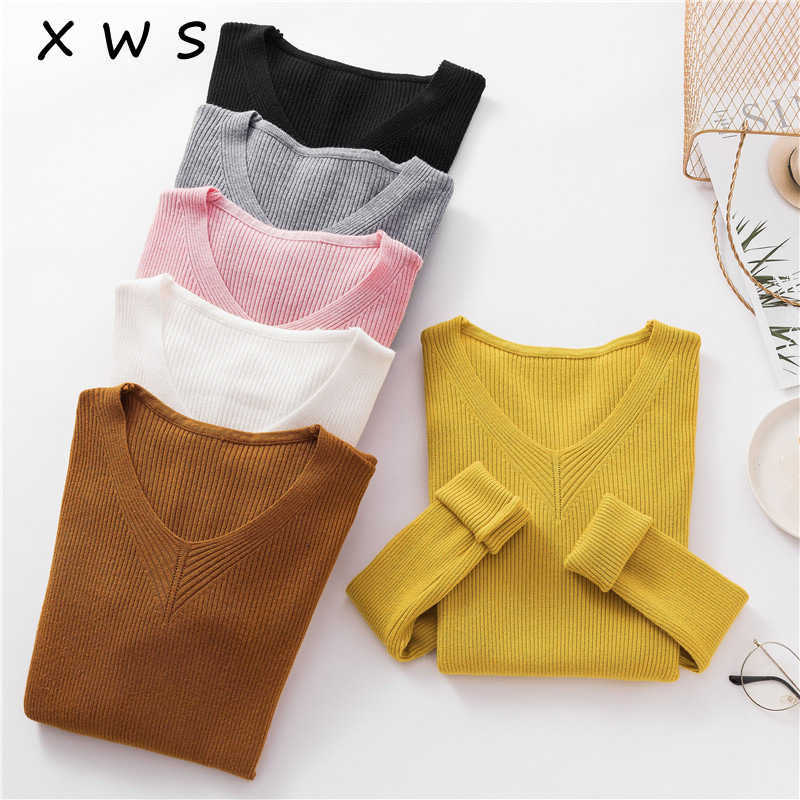big size Thick Warm Knitted Women Sweater Autumn Winter Sexy Pullover Sweater High Elasticity V-Neck Soft Female Jumper 210604, Pink
big size Thick Warm Knitted Women Sweater Autumn Winter Sexy Pullover Sweater High Elasticity V-Neck Soft Female Jumper 210604, Pink