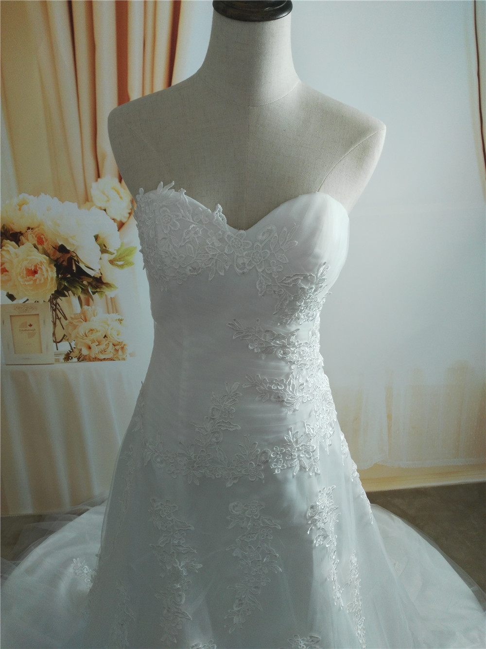 ZJ9137 2021 White Ivory Dress Mermaid Backless for Women Sweetheart White Lace Bridel Dresses Plus Size