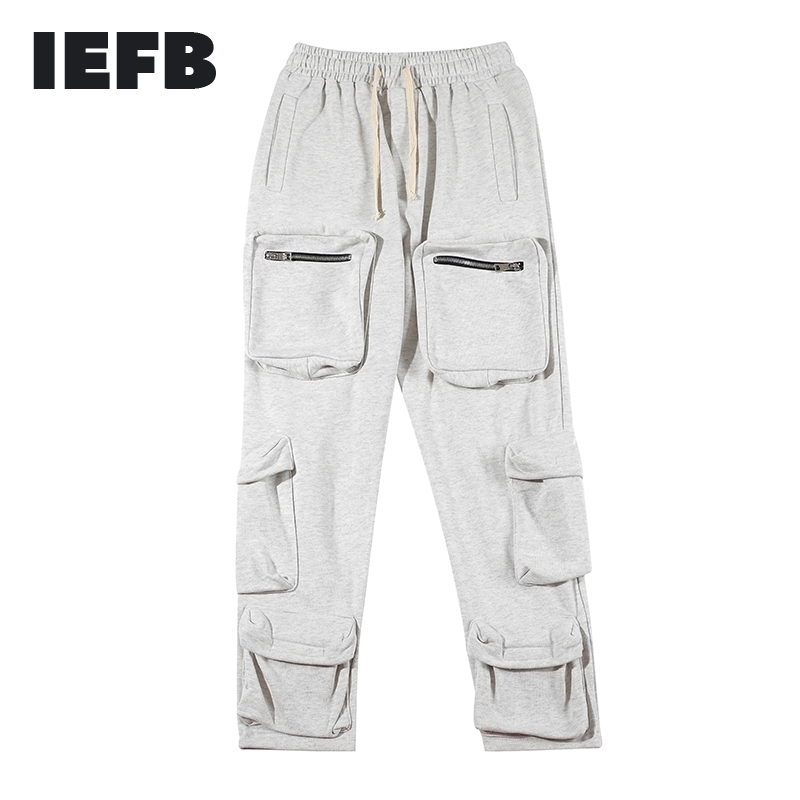 IEFB Multi Pocket Overalls Men's Fashion Elastic Waist Cusual Pants Streetwear Trend Hip Hop Loose Straight Pants Y7473 210524, Black
IEFB Multi Pocket Overalls Men's Fashion Elastic Waist Cusual Pants Streetwear Trend Hip Hop Loose Straight Pants Y7473 210524, Black