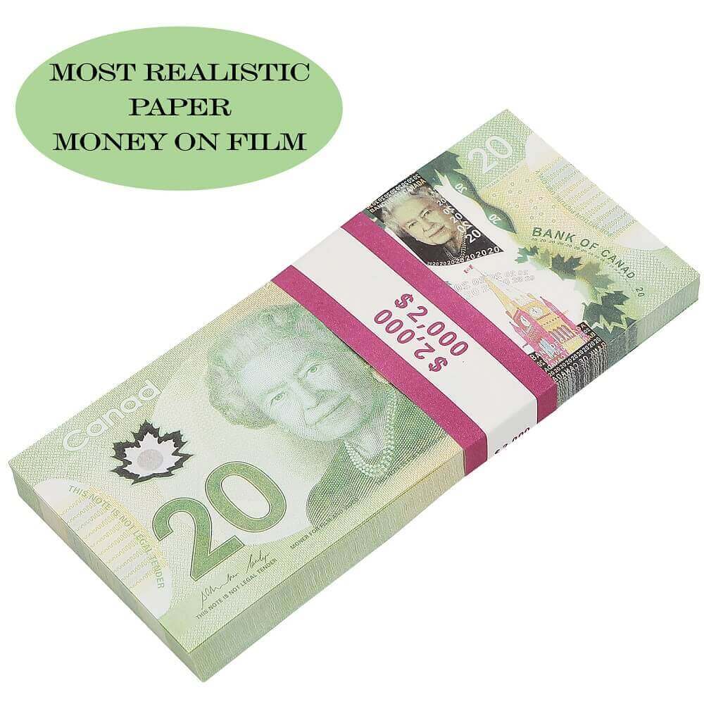 Prop Canadian Game Copy Money DOLLAR CAD NKNOTES PAPER Training Fake Bills MOVIE PROPS e04 429