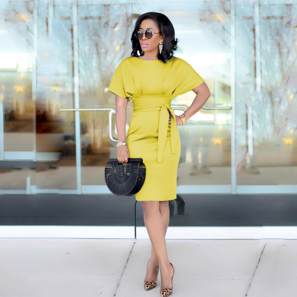 Women Slim Fashion Casual Dresses Business Wear 5 colors Elegant Celebrity ClubWear
