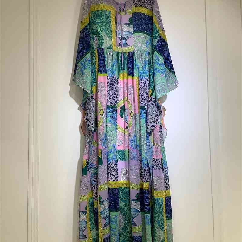 Truevoker Runway Designer Long Dres Full Sleeve Multi Totem Print Loose Resort Floor Length 210602
Truevoker Runway Designer Long Dres Full Sleeve Multi Totem Print Loose Resort Floor Length 210602
