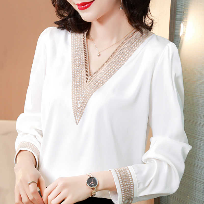 Blouses Women Long Sleeve White Blouse Women Blusas Mujer De Moda V-neck Chiffon Blouse Shirt Women Tops Blusas E665 210602, Blue
Blouses Women Long Sleeve White Blouse Women Blusas Mujer De Moda V-neck Chiffon Blouse Shirt Women Tops Blusas E665 210602, Blue