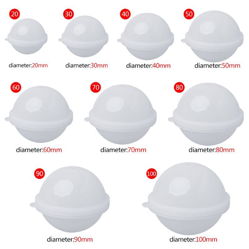 Silicone Paint Diy Stereo Spherical Jewelry Maken Diy Balls Epoxyhars Malls Ambient Handmade Cake Fondant Decoration 20-100mm
