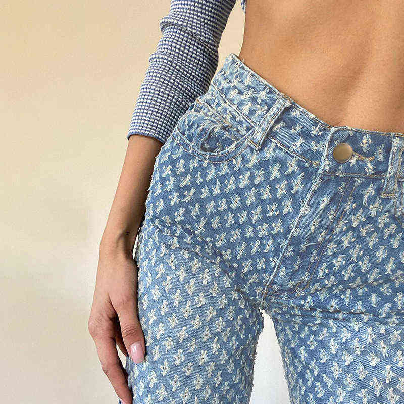 Vintage Y2k Pants Women Trousers Ripped Baggy Boyfriend Jeans Summer Distressed Egirl Harajuku Wide Leg Denim 211115