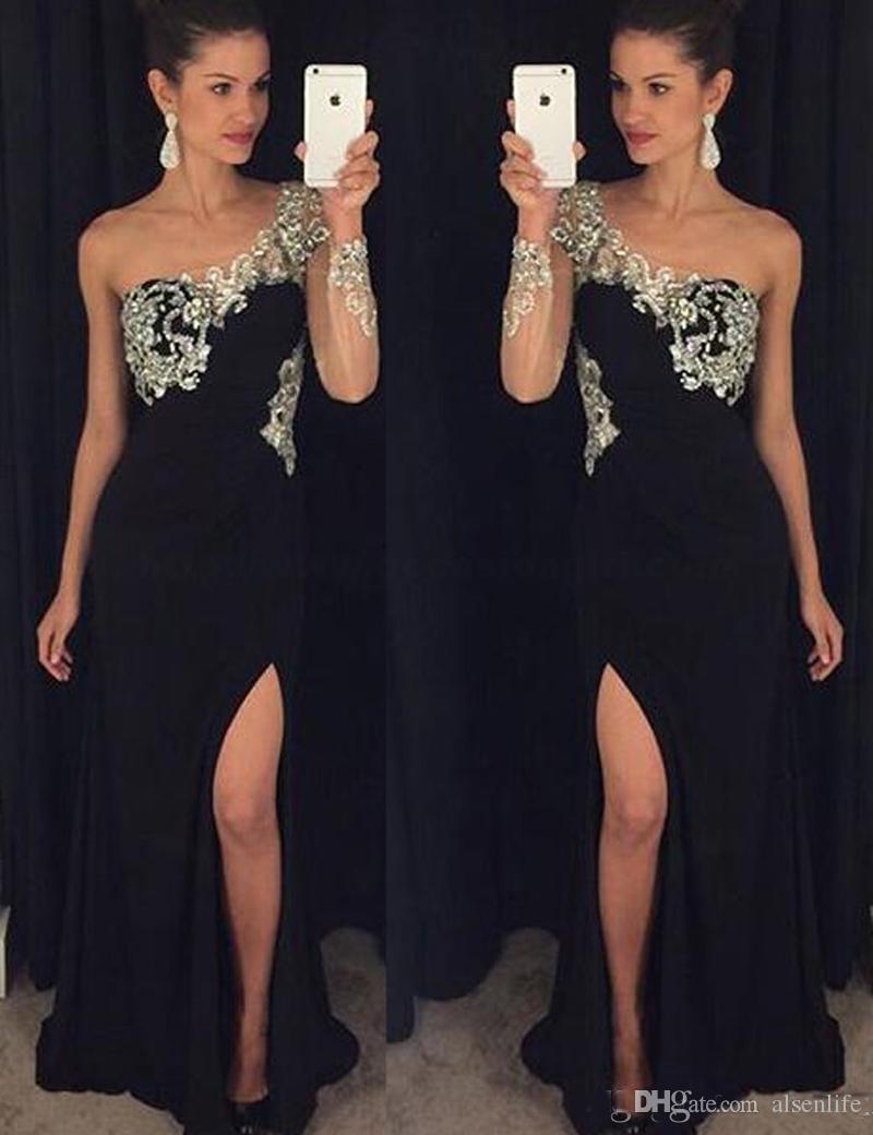 2022 One Shoulder Splits Evening Dresses Applique Crystal Special Occasion Prom Gowns Party Dress Custom Made robes, Fuchsia
2022 One Shoulder Splits Evening Dresses Applique Crystal Special Occasion Prom Gowns Party Dress Custom Made robes, Fuchsia