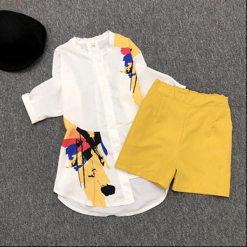 summer 2 pieces suits printed womens tracksuits irregular blouse shirt shorts set two piece tracksuit, Gray
summer 2 pieces suits printed womens tracksuits irregular blouse shirt shorts set two piece tracksuit, Gray
