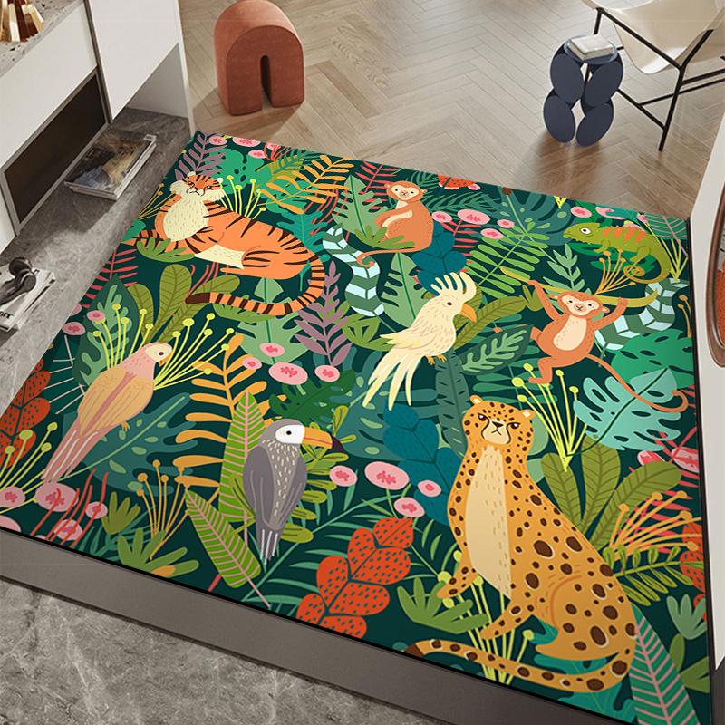 Carpets Home Decoration 3D Rainforest Animal Anti-slip Bedroom Rug Dining Room Floor Area Palms Leaves Living Carpet, 03
Carpets Home Decoration 3D Rainforest Animal Anti-slip Bedroom Rug Dining Room Floor Area Palms Leaves Living Carpet, 03