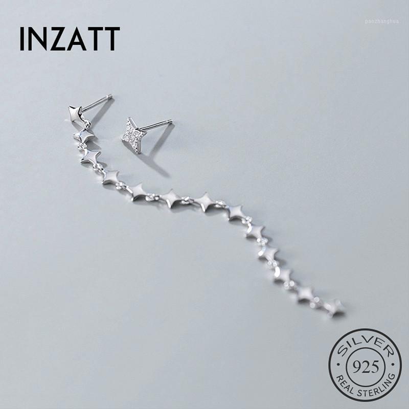 Stud INZAReal 925 Sterling Silver Asymmetry Zircon Star Tassel Earrings For Fashion Women Party Fine Jewelry Cute Accessories, Golden;silver
Stud INZAReal 925 Sterling Silver Asymmetry Zircon Star Tassel Earrings For Fashion Women Party Fine Jewelry Cute Accessories, Golden;silver