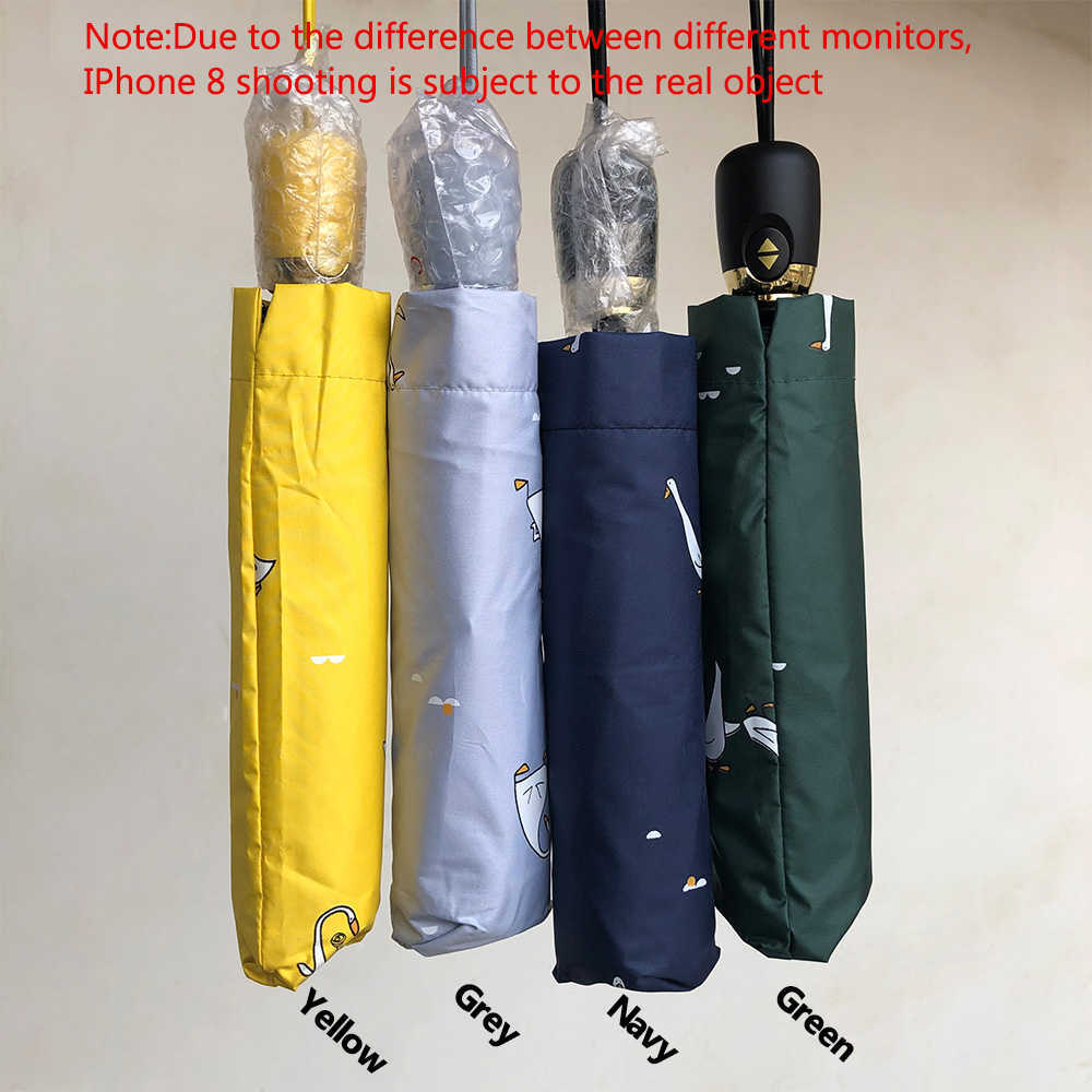 Fashion Automatic Women Umbrella Windproof Waterproof Three folding Aluminum Umbrellas Rain Female Men Parasol Children umbrella 210721