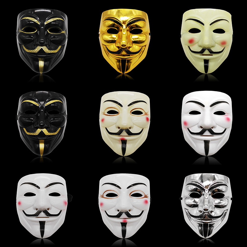 Halloween Masquerade V for Vendetta Hacker Mask Anonymous Guy Masks for Adults