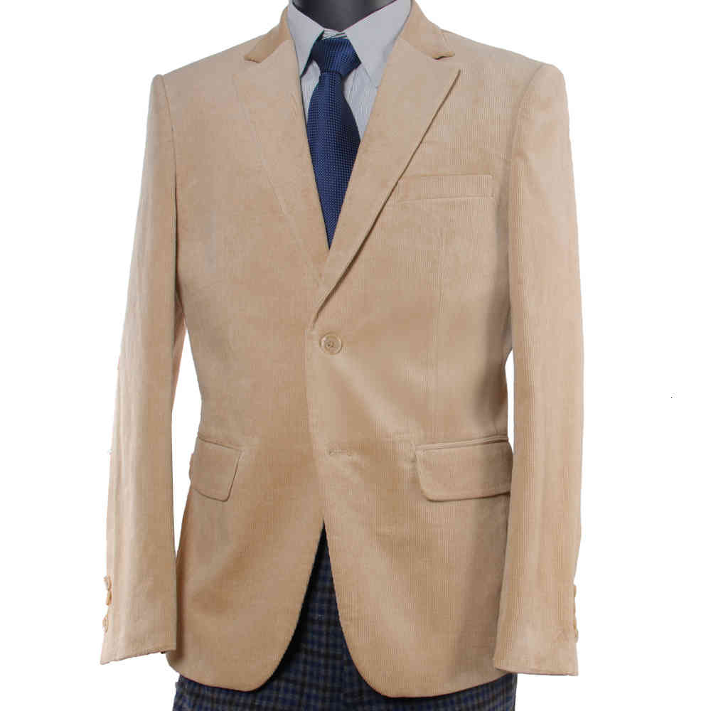 Men's Suits & Blazers 2021 Casual Men Corduroy Blazer Camel Custom Made Jacket,Slim Elegant Beige Warm Cotton Veste Homme Manteaux Sur Mesur