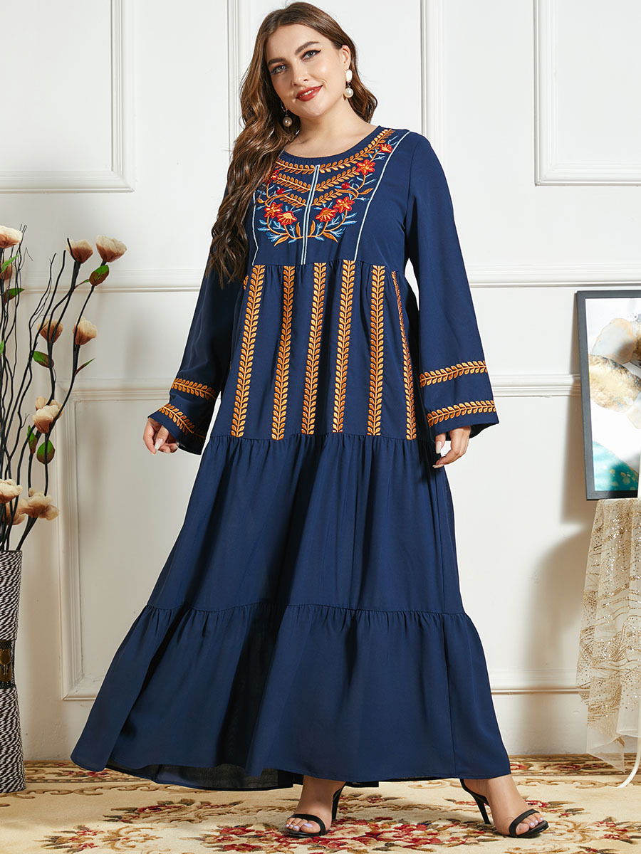 Ramadan Muslim Abaya Dress Women Embroidery Hijab Dresses Jilbab Turkey Islamic Vestido Moroccan Kaftan Arabic Elbise Plus Size
Ramadan Muslim Abaya Dress Women Embroidery Hijab Dresses Jilbab Turkey Islamic Vestido Moroccan Kaftan Arabic Elbise Plus Size