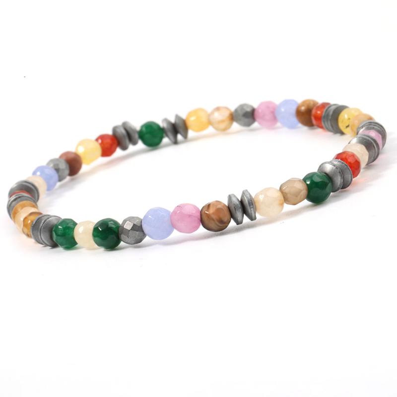 Beaded, Strands 3mm Colorful Natural Stone Beaded Bracelet For Women Faceted Round Bead Niche Design
Beaded, Strands 3mm Colorful Natural Stone Beaded Bracelet For Women Faceted Round Bead Niche Design