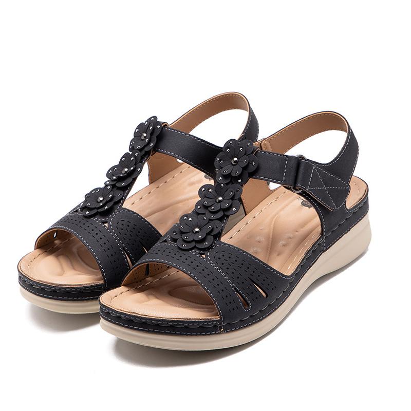 Platform Sandals FlowerS Soft Wedge PU Bottom Hook & Loop Summer Women Shoes Comfortable T-Bar Ankle Strap Mujer Casuals Zapatos, Black
Platform Sandals FlowerS Soft Wedge PU Bottom Hook & Loop Summer Women Shoes Comfortable T-Bar Ankle Strap Mujer Casuals Zapatos, Black