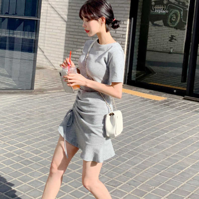 WOMENGAGA Korea Spring Summer Tops Drawstring Pleated Short Sleeve Slim Sexy T Shirt Mini Dres's Dresses HY5Y 210603, Black
WOMENGAGA Korea Spring Summer Tops Drawstring Pleated Short Sleeve Slim Sexy T Shirt Mini Dres's Dresses HY5Y 210603, Black