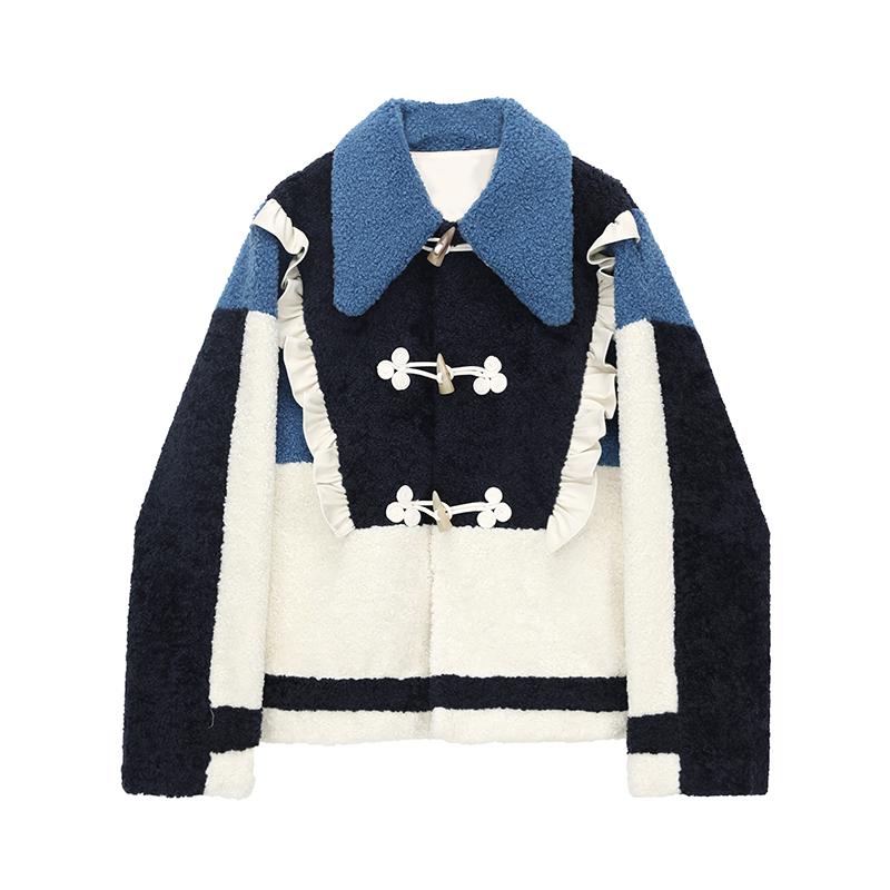 Women's Jackets Winter Women High Quality Fur Coats Horn Button Vintage Ruffle Edge Patchwork Thick Warm Loose Fashion Female Lamb Wool Jack, Black;brown
Women's Jackets Winter Women High Quality Fur Coats Horn Button Vintage Ruffle Edge Patchwork Thick Warm Loose Fashion Female Lamb Wool Jack, Black;brown
