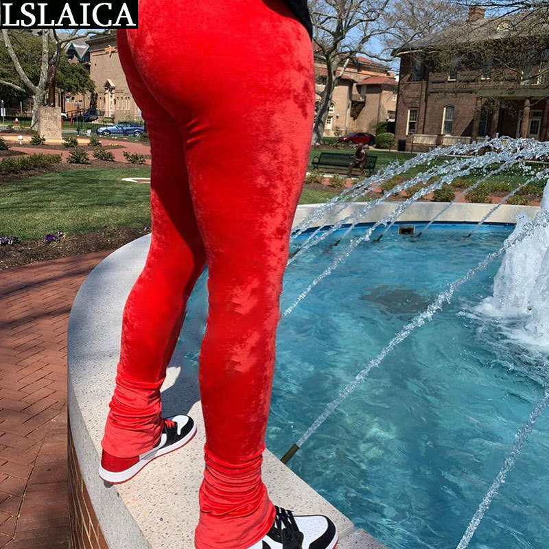 Fashion All Match Woman Pants Smocked Slacks Streetwear Sweatpants Women Elastic Waist Solid Skinny Casual Femme Pantalon 210515