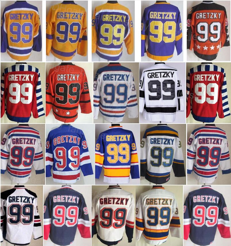 Men Ice Hockey Vintage Classic 99 Wayne Gretzky Retro Jersey Breathable Black White Navy Blue Orange Purple Home Away Embroidery And Sewing Pure Cotton Good Quality
Men Ice Hockey Vintage Classic 99 Wayne Gretzky Retro Jersey Breathable Black White Navy Blue Orange Purple Home Away Embroidery And Sewing Pure Cotton Good Quality