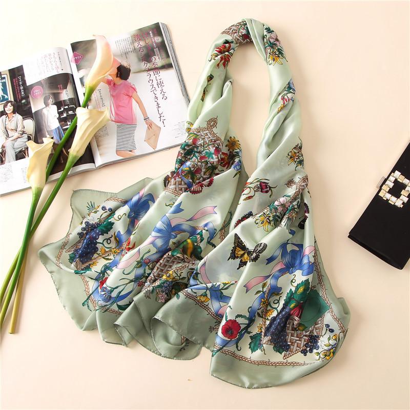 Elegant Women Scarf Fashion Soft Flower Butterfly Print Silk Scarves Sunscreen Bandanas Lady Sjaal Winter
Elegant Women Scarf Fashion Soft Flower Butterfly Print Silk Scarves Sunscreen Bandanas Lady Sjaal Winter