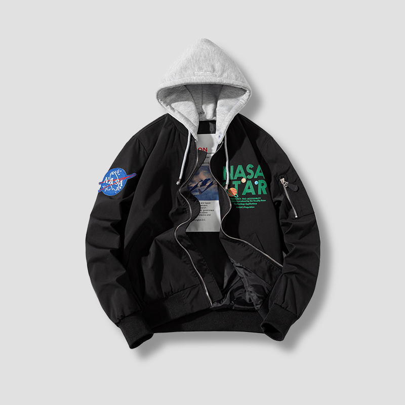 NASA jacket co branded tooling coat men' autumn ins handsome fashion brand Korean loose couple hooded assault jackets men women -1, White
NASA jacket co branded tooling coat men' autumn ins handsome fashion brand Korean loose couple hooded assault jackets men women -1, White