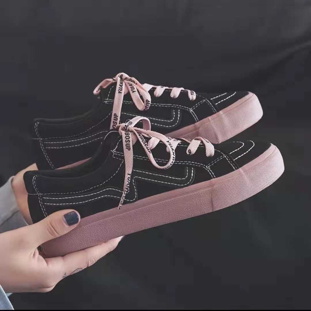 Ladies Flats Casual Breathable Walking Travel Tennis New Canvas Shoes Women Vulcanize Shoes Student Solid Color Sneakers Y0907