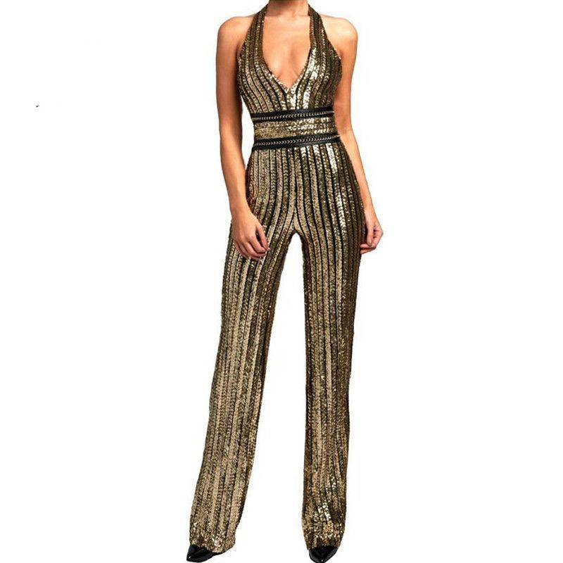 Women's Jumpsuits & Rompers 2021 Sexy Halter Deep V Neck Backless Women Overalls Strapless Sequins, Black;white
Women's Jumpsuits & Rompers 2021 Sexy Halter Deep V Neck Backless Women Overalls Strapless Sequins, Black;white