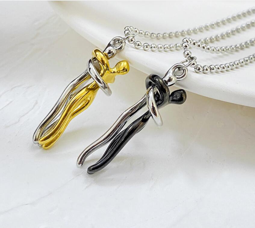 Ms. Cordially 39mm Tall Embrace Pendant Couple Necklace Stainless Steel Chain Valentine's Day Gift For Women Men
Ms. Cordially 39mm Tall Embrace Pendant Couple Necklace Stainless Steel Chain Valentine's Day Gift For Women Men