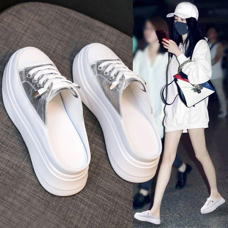 Slippers Women's Half Sandals And Female Summer Outside Wear 2021 Lazy Thick Bottom All-match Heel-free Baotou Shoes, White
Slippers Women's Half Sandals And Female Summer Outside Wear 2021 Lazy Thick Bottom All-match Heel-free Baotou Shoes, White