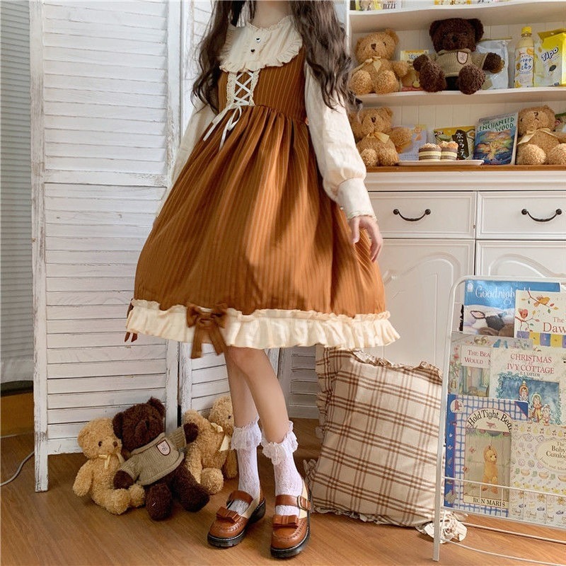 Women Elegant Patchwork Bandage Party Mini Dress Female Japanese Harujuku Korean Sweet Spring Kawaii Lolita 210517, Brown
Women Elegant Patchwork Bandage Party Mini Dress Female Japanese Harujuku Korean Sweet Spring Kawaii Lolita 210517, Brown
