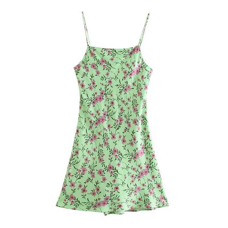 Summer Floral Cami Dresses For Women A-line Spaghetti Strap Satin Elegant Backless Mini Party 210525, Green
Summer Floral Cami Dresses For Women A-line Spaghetti Strap Satin Elegant Backless Mini Party 210525, Green