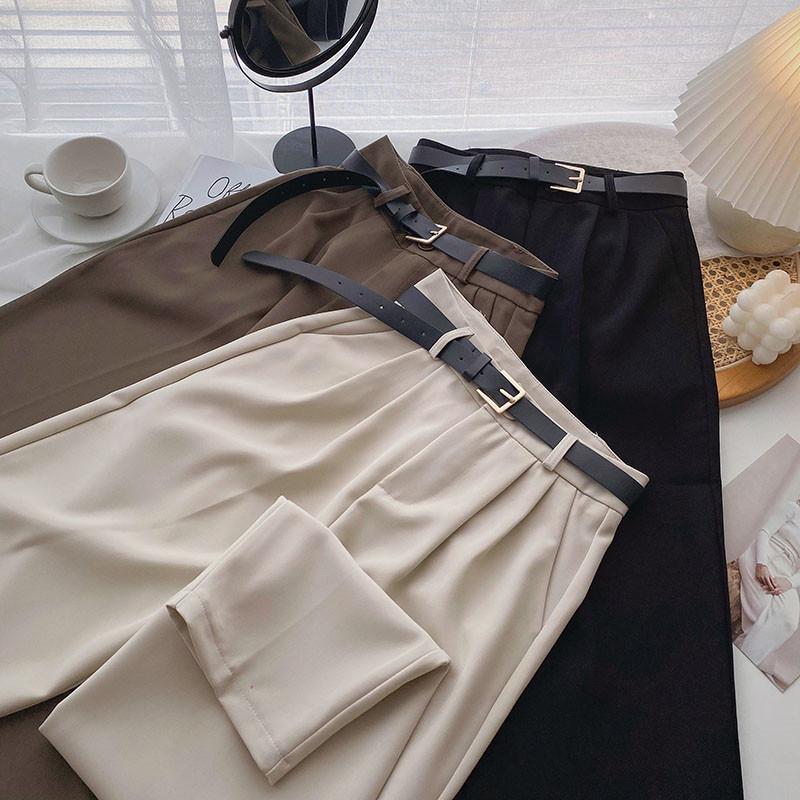 Women' Pants & Capris With Sashes Ankle-Length Suit 2021 Korean Autumn Women High Waist Casual Trousers Office Ladies Work Leisure Harem, Black
Women' Pants & Capris With Sashes Ankle-Length Suit 2021 Korean Autumn Women High Waist Casual Trousers Office Ladies Work Leisure Harem, Black