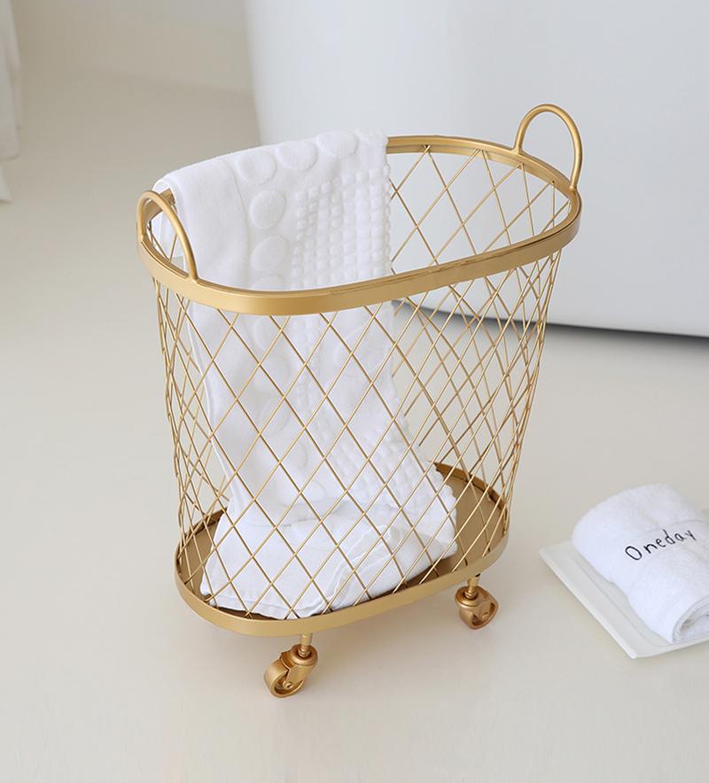 Storage Baskets Modern Golden Fashion Metal Gold Color Dirty Clothes Handle Wheel Laundry Basket Home Creative Organizer With
Storage Baskets Modern Golden Fashion Metal Gold Color Dirty Clothes Handle Wheel Laundry Basket Home Creative Organizer With