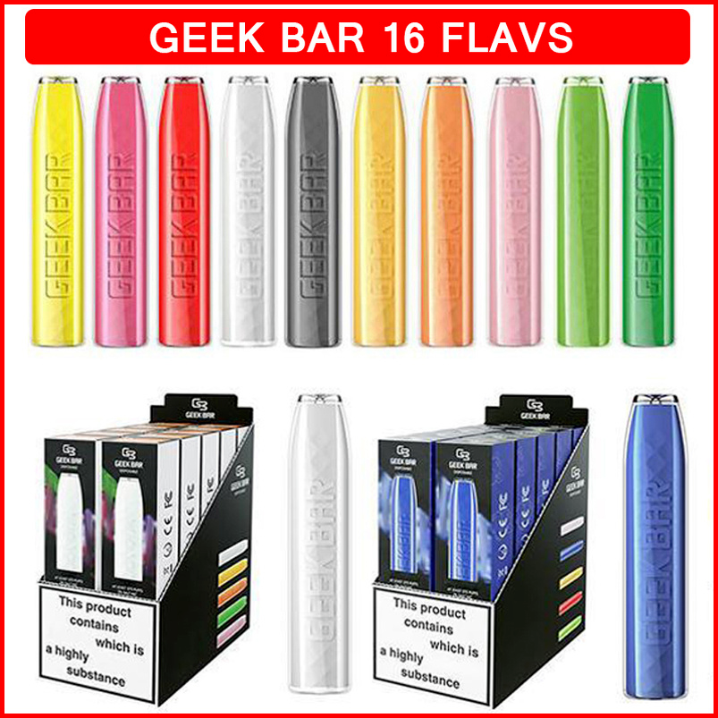 Geek Bar Disposable Cigarettes 575 Puffs Vape Pen 16 Flavs 2.4ml Prefilled Pods Cartridges 500mAh Battery Geekbar Starter Kit Vapes Device
Geek Bar Disposable Cigarettes 575 Puffs Vape Pen 16 Flavs 2.4ml Prefilled Pods Cartridges 500mAh Battery Geekbar Starter Kit Vapes Device