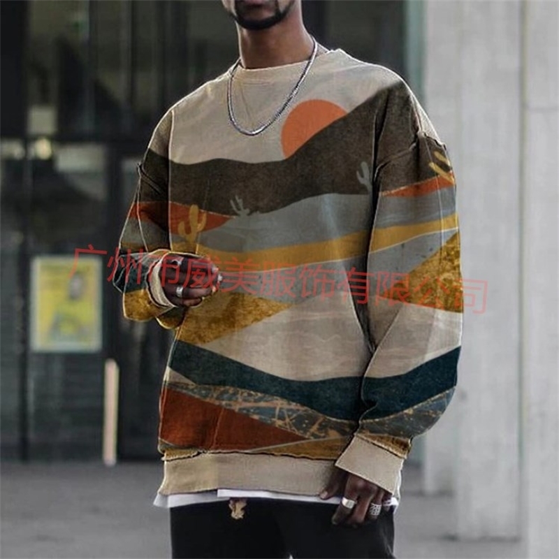 2020 new digital positioning men' landscape printing leisure sports sweater, Army green
2020 new digital positioning men' landscape printing leisure sports sweater, Army green