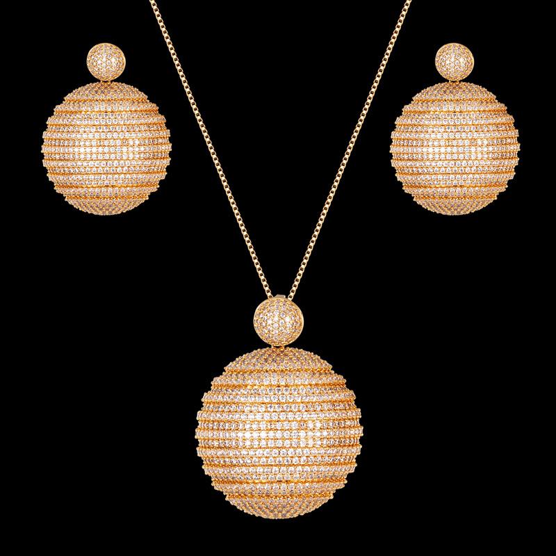 Earrings & Necklace Zlxgirl Jewelry Ball Shape Zircon Set For Women Delicate Fine Cut Dazzling Prong Bridal, As pic
Earrings & Necklace Zlxgirl Jewelry Ball Shape Zircon Set For Women Delicate Fine Cut Dazzling Prong Bridal, As pic