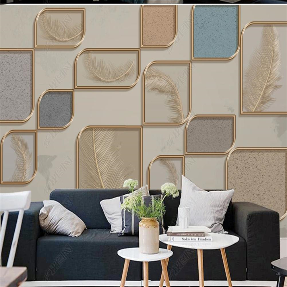 Modern 3d wallpaper geometric puzzle fashion feather golden embossed line background wall, As show
Modern 3d wallpaper geometric puzzle fashion feather golden embossed line background wall, As show