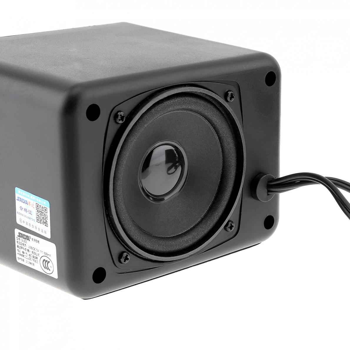 USB2.0 Subwoofer Computer Speaker with 3.5mm Audio Plug and USB Power Plug for Desktop PC Laptop MP3 Cellphone MP4