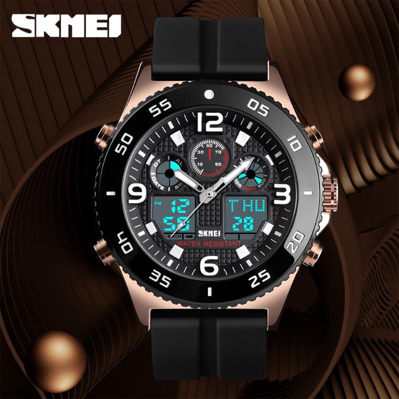Wristwatches SKMEI 1538 Fashion Sport Watch Double Strap Design Quartz Analog Digital For Men Waterproof Stopwatch Relogios, Rose gold-steel
Wristwatches SKMEI 1538 Fashion Sport Watch Double Strap Design Quartz Analog Digital For Men Waterproof Stopwatch Relogios, Rose gold-steel