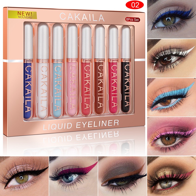 CAKAILA 8 Colors Matte Eyeliner Liquid Waterproof Easy To Wear Make Up White Eye Liner Blue Red Green Brown Metallic Shiny 1010, As picture show
CAKAILA 8 Colors Matte Eyeliner Liquid Waterproof Easy To Wear Make Up White Eye Liner Blue Red Green Brown Metallic Shiny 1010, As picture show