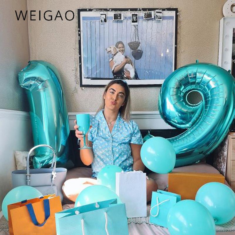 Party Decoration 32inch Turquoise Candy Blue Number Balloons Foil Helium Big Air Globos Kids 1 Year Happy Birthday Baby Shower
Party Decoration 32inch Turquoise Candy Blue Number Balloons Foil Helium Big Air Globos Kids 1 Year Happy Birthday Baby Shower