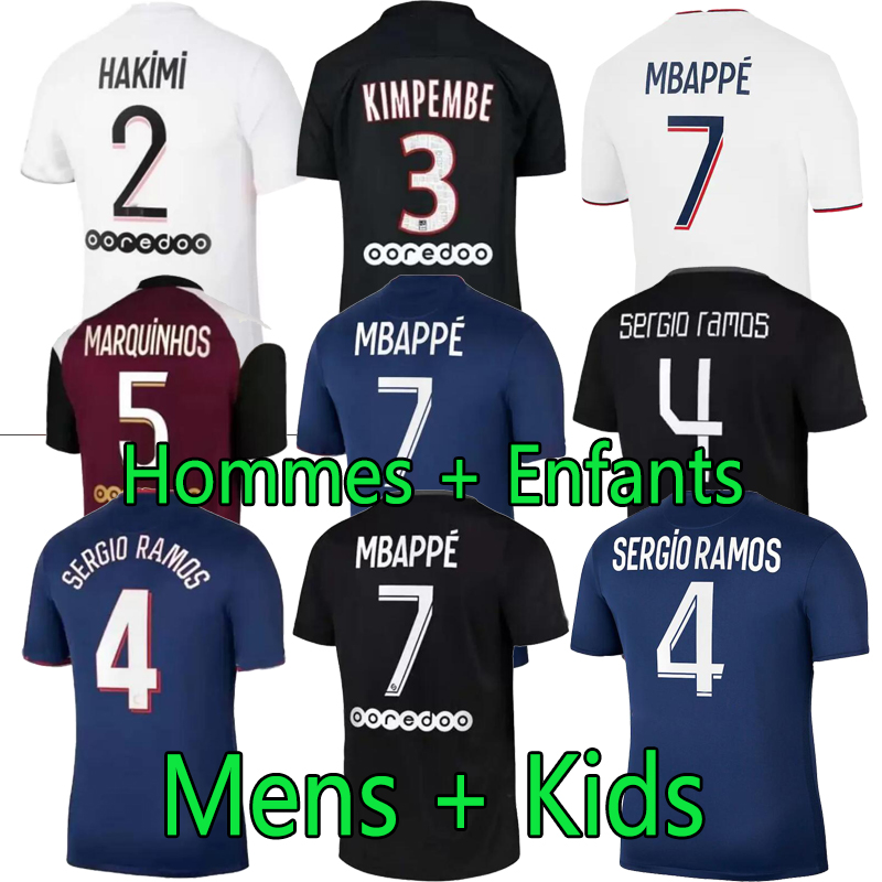 21 22 MBAPPE soccer jersey HAKIMI PLAYER #30 SERGIO RAMOS Maillots de football 2021 2022 MARQUINHOS VERRATTI pSGS men + kids kit shirt uniforms, Black;yellow
21 22 MBAPPE soccer jersey HAKIMI PLAYER #30 SERGIO RAMOS Maillots de football 2021 2022 MARQUINHOS VERRATTI pSGS men + kids kit shirt uniforms, Black;yellow