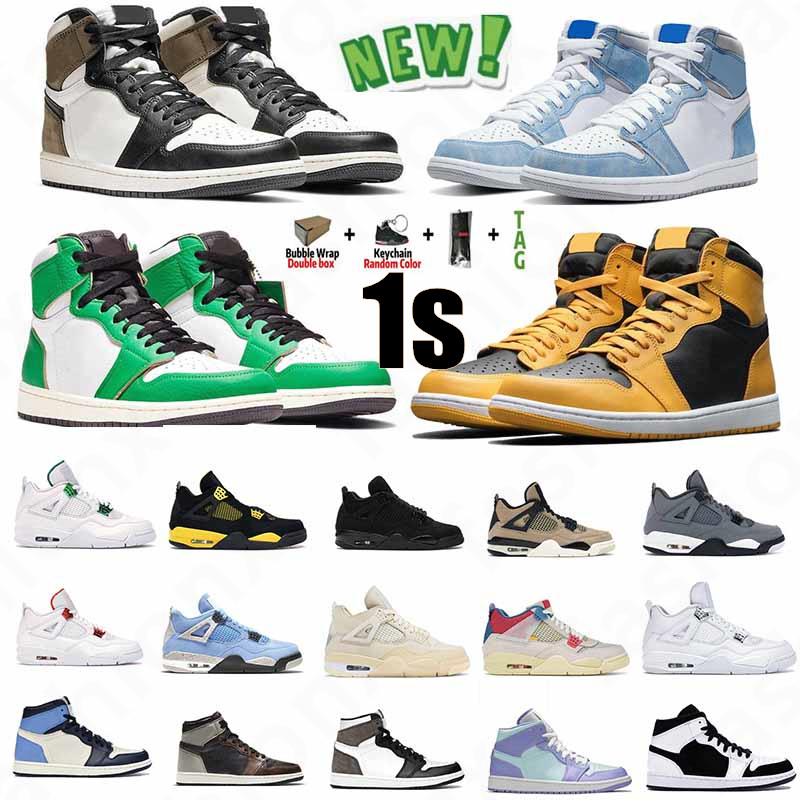 1 1s Basketball Shoes Seafoam University Blue UNC Hyper Royal Pollen White Oreo 4 4s baskets shoe Sail Lightning Black Cat Fire Red Women Men Sports Sneakers Trainers
1 1s Basketball Shoes Seafoam University Blue UNC Hyper Royal Pollen White Oreo 4 4s baskets shoe Sail Lightning Black Cat Fire Red Women Men Sports Sneakers Trainers